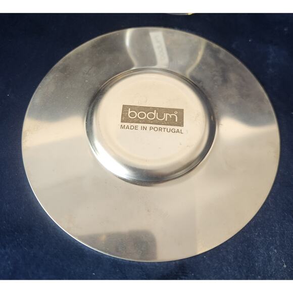 Bodum Glass Espresso Cup Set 6 Cups Steel Saucers and Spoons Portugal Modernist - Picture 4 of 8